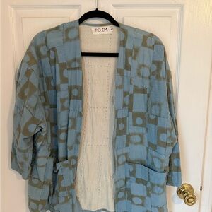 PO-EM Block-print Kimono